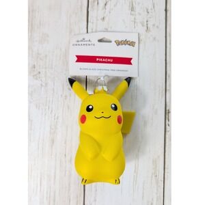 Hallmark Pokemon Pikachu Blown Glass Christmas Ornament‎ NWT